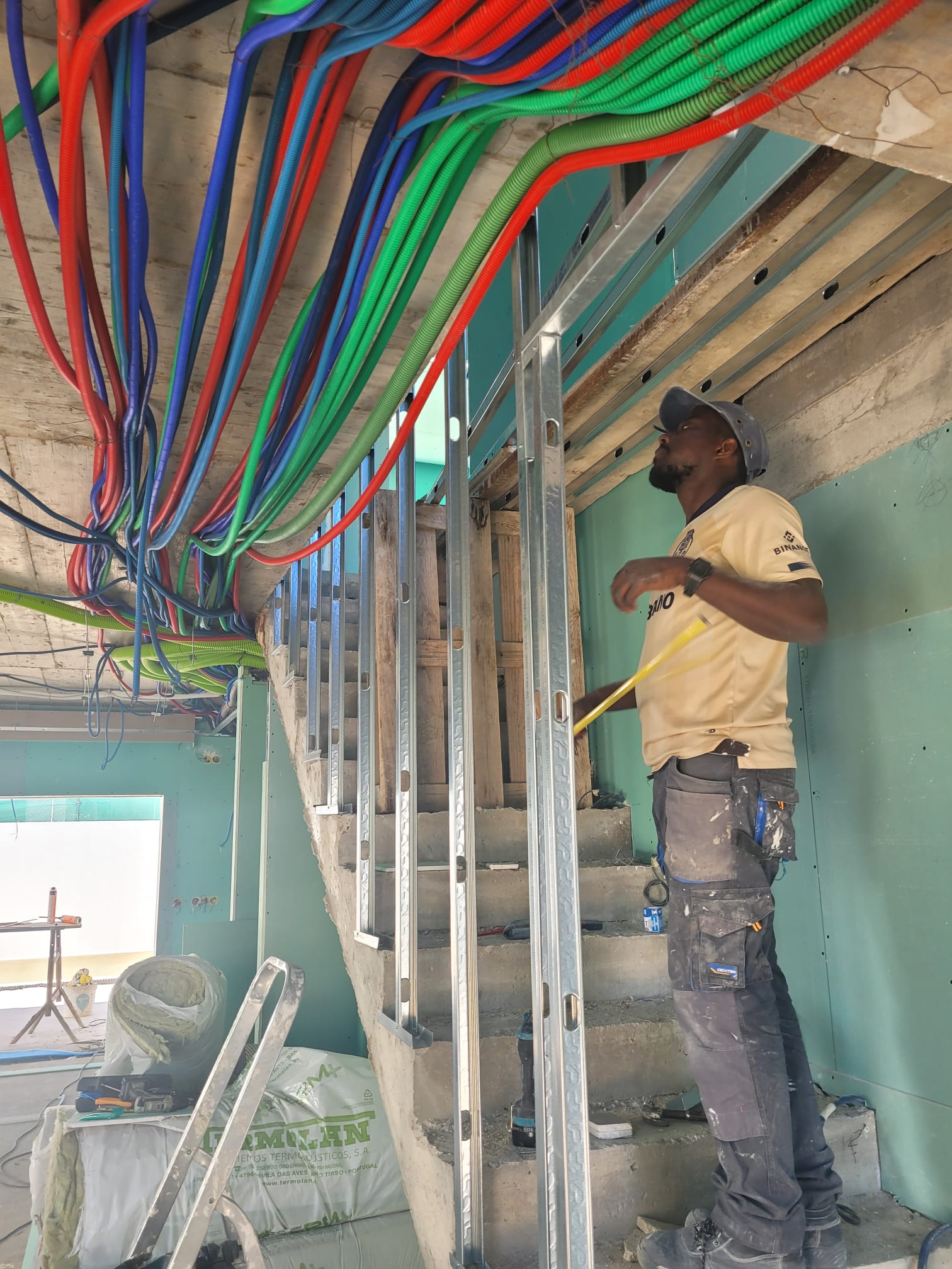 Coordenação das instalações técnicas em obra